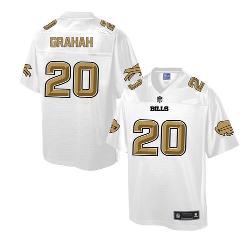Men's Game Corey Graham Nike Jersey White - #20 Pro Line Fashion NFL Buffalo Bills